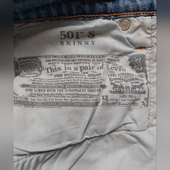 Levi 501 Skinny Jeans NWOT - Picture 5 of 9
